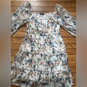 Trixxi Floral White Dress